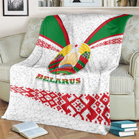 Belarus National Emblem Blanket with Folk Pattern White Green Red Sweatshirt