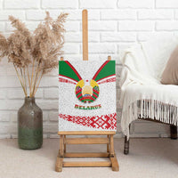 Belarus National Emblem Canvas Wall Art with Folk Pattern White Green Red Sweatshirt