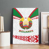 Belarus National Emblem Canvas Wall Art with Folk Pattern White Green Red Sweatshirt