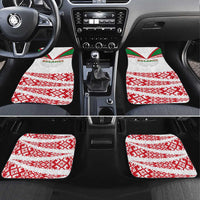 Belarus National Emblem Car Mats with Folk Pattern White Green Red Sweatshirt
