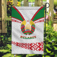 Belarus National Emblem Garden Flag with Folk Pattern White Green Red Sweatshirt