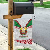 Belarus National Emblem Garden Flag with Folk Pattern White Green Red Sweatshirt