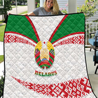 Belarus National Emblem Quilt with Folk Pattern White Green Red Sweatshirt