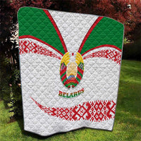 Belarus National Emblem Quilt with Folk Pattern White Green Red Sweatshirt