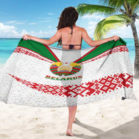 Belarus National Emblem Sarong with Folk Pattern White Green Red Sweatshirt
