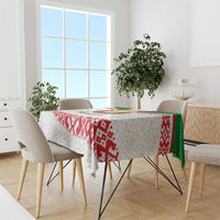Belarus National Emblem Tablecloth with Folk Pattern White Green Red Sweatshirt