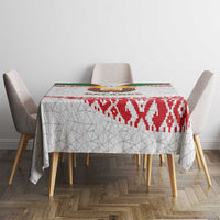 Belarus National Emblem Tablecloth with Folk Pattern White Green Red Sweatshirt