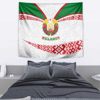 Belarus National Emblem Tapestry with Folk Pattern White Green Red Sweatshirt
