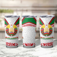 Belarus National Emblem Tumbler Cup with Folk Pattern White Green Red Sweatshirt