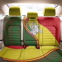 Belarus Pahonia Knight Crest Back Car Seat Cover with Red Green Yellow Folk Pattern Design