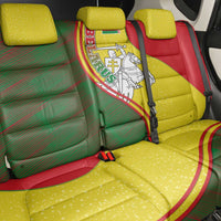 Belarus Pahonia Knight Crest Back Car Seat Cover with Red Green Yellow Folk Pattern Design