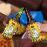 Belarus Pahonia Knight Crest 4 in 1 Can Cooler Tumbler with Red Green Yellow Folk Pattern Design