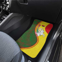Belarus Pahonia Knight Crest Car Mats with Red Green Yellow Folk Pattern Design
