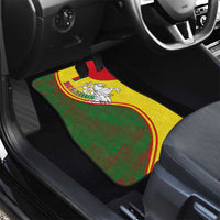Belarus Pahonia Knight Crest Car Mats with Red Green Yellow Folk Pattern Design