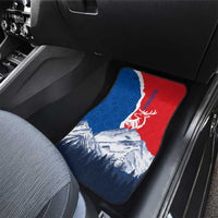 Slovakia – Red Blue Deer and Mountain Design Car Mats with National Symbols