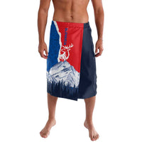 Slovakia – Red Blue Deer and Mountain Design Lavalava with National Symbols