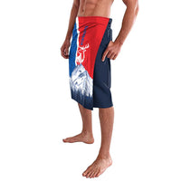 Slovakia – Red Blue Deer and Mountain Design Lavalava with National Symbols