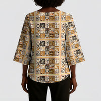 Harriet Powers 1898 Bible Quilt Kimono Sleeve Blouse African American Folk Art