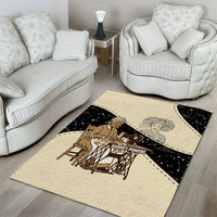 Harriet Powers Celestial Mystery Area Rug Vintage Line Art - African American Folk Quilt Pattern