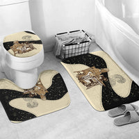 Harriet Powers Celestial Mystery Bathroom Set Vintage Line Art - African American Folk Quilt Pattern
