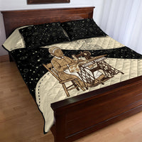 Harriet Powers Celestial Mystery Quilt Bed Set Vintage Line Art - African American Folk Quilt Pattern
