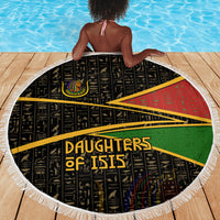 Daughters Of Isis Beach Blanket Ancient Egyptian Queen Hieroglyphic Art