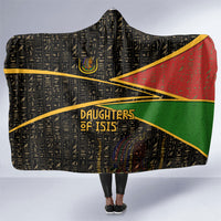Daughters Of Isis Hooded Blanket Ancient Egyptian Queen Hieroglyphic Art