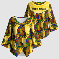 Personalized Daughters Of Isis Kimono Sleeve Blouse Ancient Egyptian Goddess Pharaoh