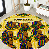 Personalized Daughters Of Isis Round Carpet Ancient Egyptian Goddess Pharaoh
