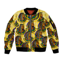 Personalized Daughters Of Isis Sleeve Zip Bomber Jacket Ancient Egyptian Goddess Pharaoh