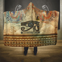 Daughters Of Isis Hooded Blanket Eye Of Horus Ancient Egyptian Goddess - Vintage Parchment Art