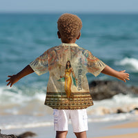 Daughters Of Isis Kid Hawaiian Shirt Eye Of Horus Ancient Egyptian Goddess - Vintage Parchment Art