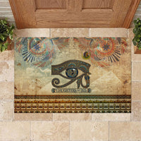 Daughters Of Isis Rubber Doormat Eye Of Horus Ancient Egyptian Goddess - Vintage Parchment Art