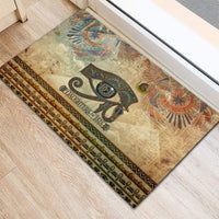 Daughters Of Isis Rubber Doormat Eye Of Horus Ancient Egyptian Goddess - Vintage Parchment Art