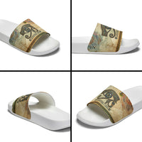 Daughters Of Isis Slide Sandals Eye Of Horus Ancient Egyptian Goddess - Vintage Parchment Art