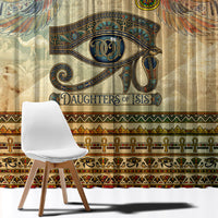 Daughters Of Isis Window Curtain Eye Of Horus Ancient Egyptian Goddess - Vintage Parchment Art