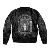 Ordo Templi Orientis Occult Symbolism Sleeve Zip Bomber Jacket Esoteric Alchemy Sacred Geometry Black