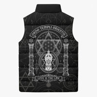 Ordo Templi Orientis Occult Symbolism Sleeveless Puffer Jacket Esoteric Alchemy Sacred Geometry Black