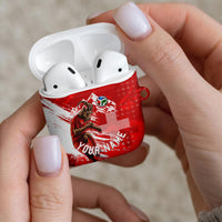 Personalized Switzerland Football Alpine Goat AirPods Case Swiss Flag Snow Mountain - Soccer Mascot