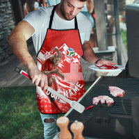 Personalized Switzerland Football Alpine Goat Apron Swiss Flag Snow Mountain - Soccer Mascot