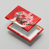 Personalized Switzerland Football Alpine Goat Canvas Wall Art Swiss Flag Snow Mountain - Soccer Mascot