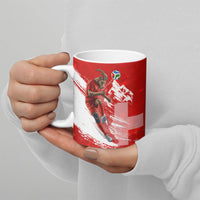 Personalized Switzerland Football Alpine Goat Ceramic Mug Swiss Flag Snow Mountain - Soccer Mascot