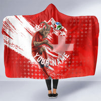 Personalized Switzerland Football Alpine Goat Hooded Blanket Swiss Flag Snow Mountain - Soccer Mascot