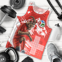 Personalized Switzerland Football Alpine Goat Men Tank Top Swiss Flag Snow Mountain - Soccer Mascot