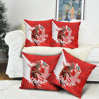 Personalized Switzerland Football Alpine Goat Pillow Cover Swiss Flag Snow Mountain - Soccer Mascot