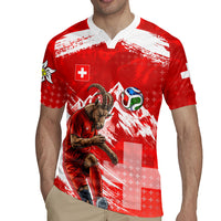 Personalized Switzerland Football Alpine Goat Rugby Jersey Swiss Flag Snow Mountain - Soccer Mascot