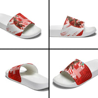 Personalized Switzerland Football Alpine Goat Slide Sandals Swiss Flag Snow Mountain - Soccer Mascot