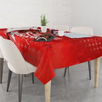 Personalized Switzerland Football Alpine Goat Tablecloth Swiss Flag Snow Mountain - Soccer Mascot