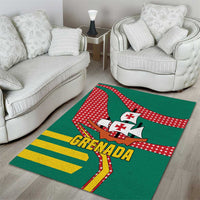 Grenada Area Rug with Cocoa Bean Mascot and National Flag Colors - Wonder Print Shop