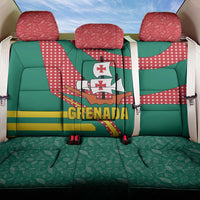 Grenada Back Car Seat Cover with Cocoa Bean Mascot and National Flag Colors - Wonder Print Shop
